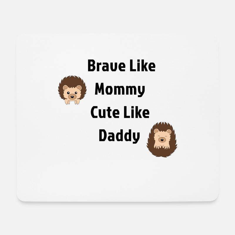 Brave Like Mommy Igel - Mousepad (Querformat) - Weiß