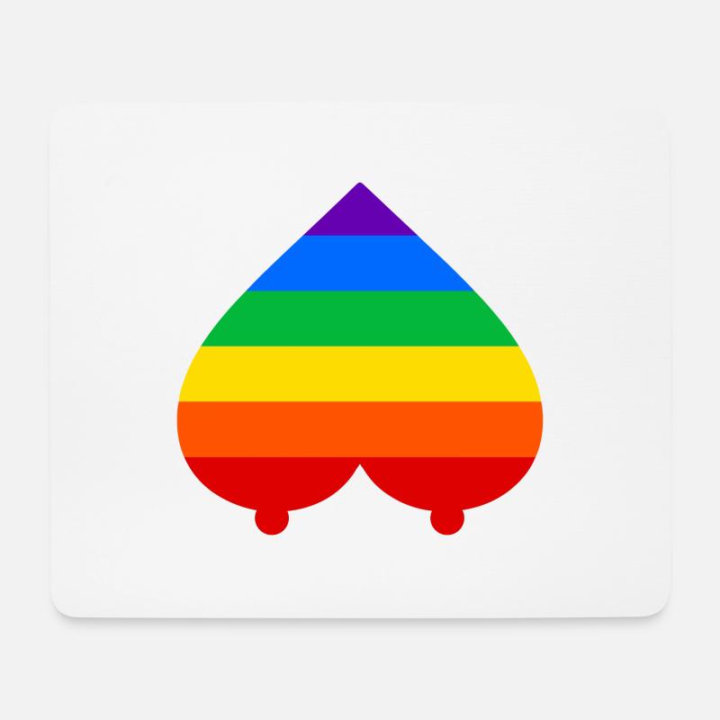 Regenbogen - Mousepad (Querformat) - Weiß