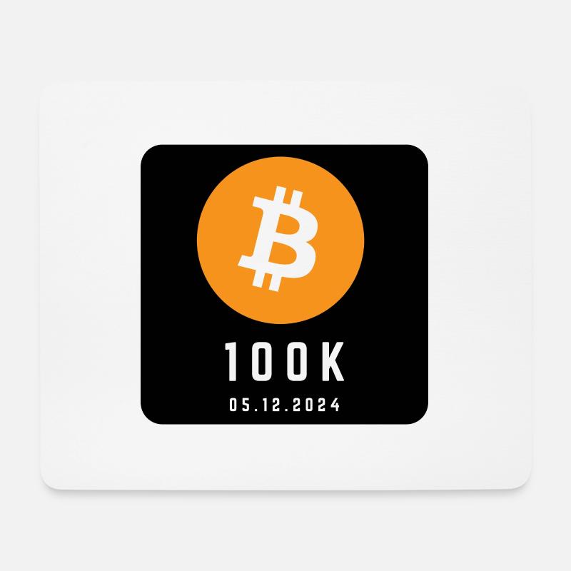 Bitcoin goes 100k - Crypto - Mousepad (Querformat) - Weiß