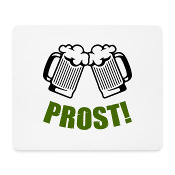 bier prost - Mousepad (Querformat) - Weiß - Vorne