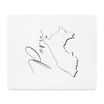 Peru Landkarte als Umriss EN - Mousepad (Querformat) - Weiß - Vorne