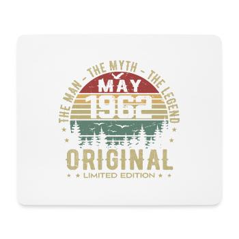 Mai 1962 Geschenk 63. Geburtstag Mai 1962 Mai 1962 - Mousepad (Querformat) - Weiß - Vorne