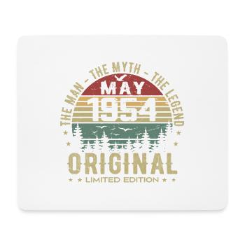 Mai 1954 Geschenk 71. Jahrestag Mai 1954 Mai 1954 - Mousepad (Querformat) - Weiß - Vorne
