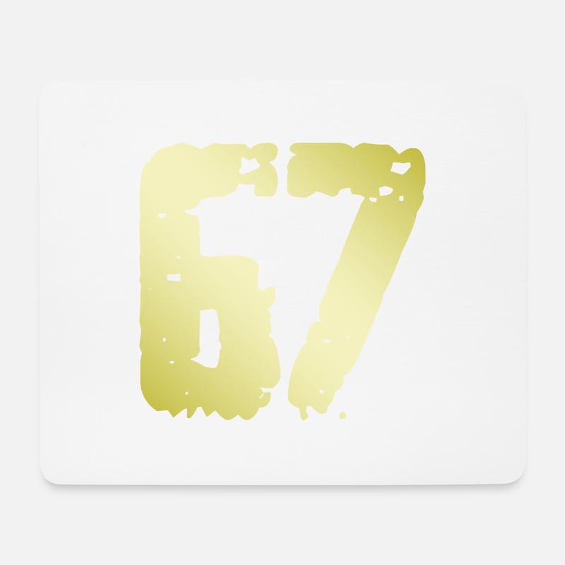 67 Zahl Vintage - Mousepad (Querformat) - Weiß