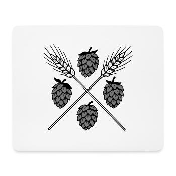 Hopfen und Gerste - Bier - Mousepad (Querformat) - Weiß - Vorne