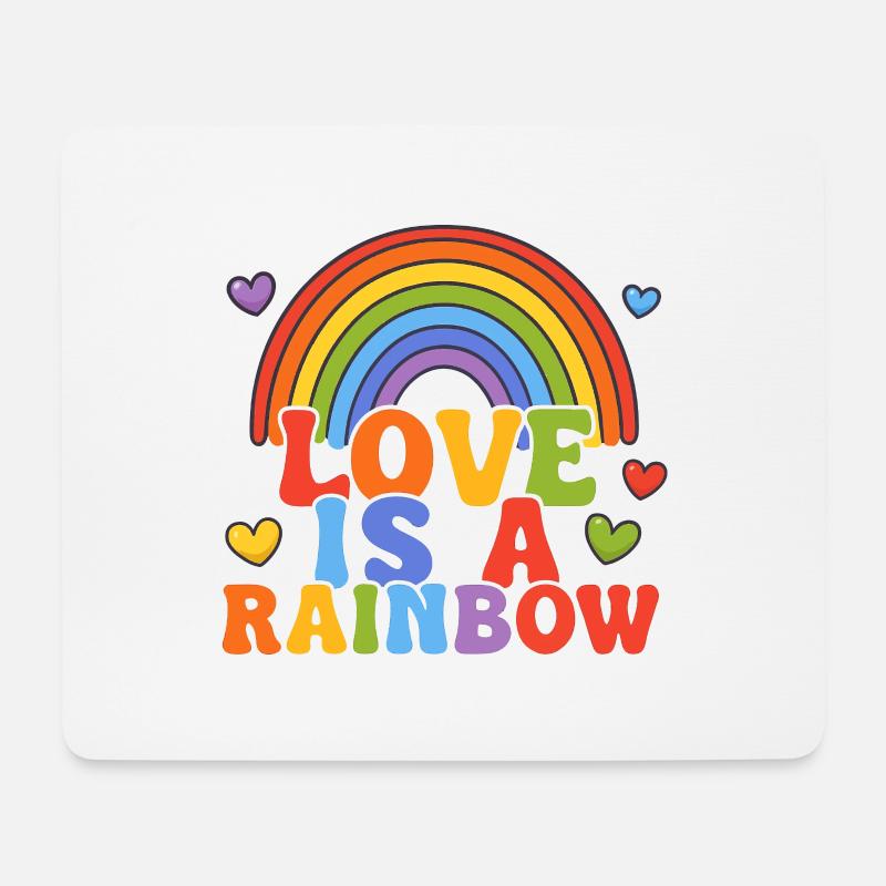 Liebe ist ein Regenbogen - Mousepad (Querformat) - Weiß