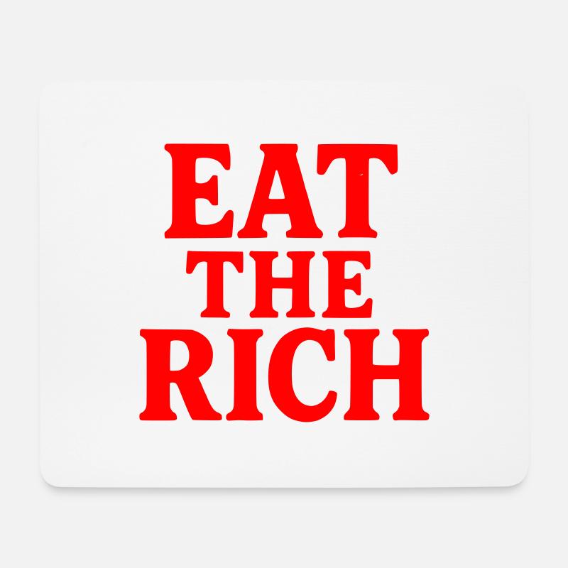 Eat the Rich - Mousepad (Querformat) - Weiß