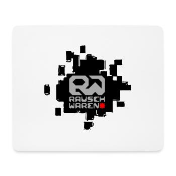 Rauschwaren Komplettlogo - Mousepad (Querformat) - Weiß - Vorne