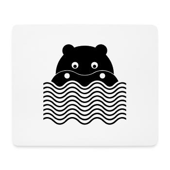 Das Nilpferd - Mousepad (Querformat) - Weiß - Vorne