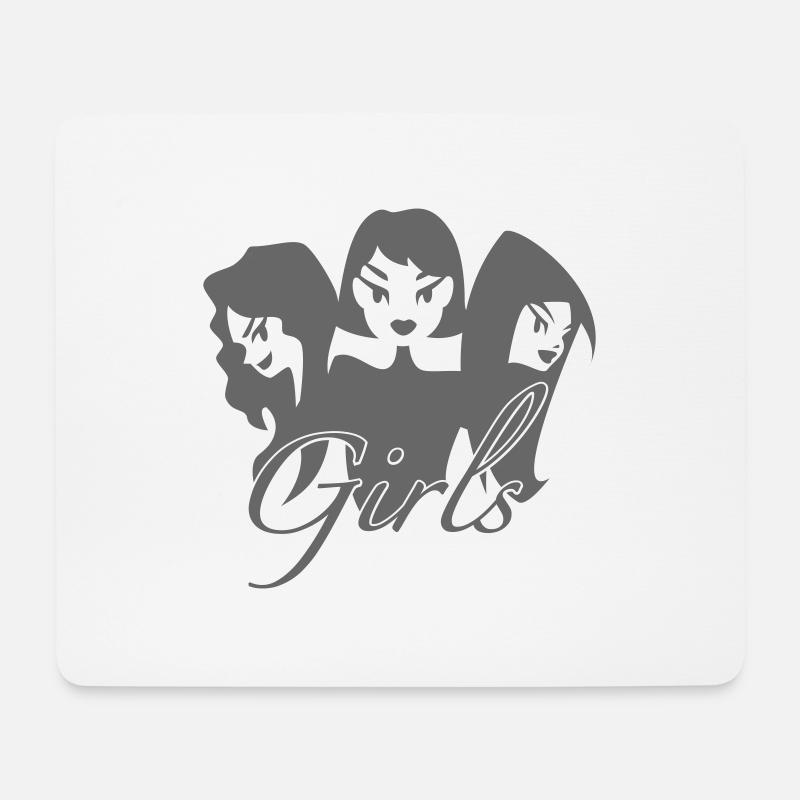 girls - Mousepad (Querformat) - Weiß