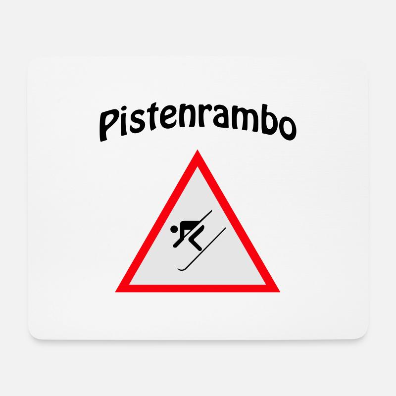 Pistenrambo - Mousepad (Querformat) - Weiß