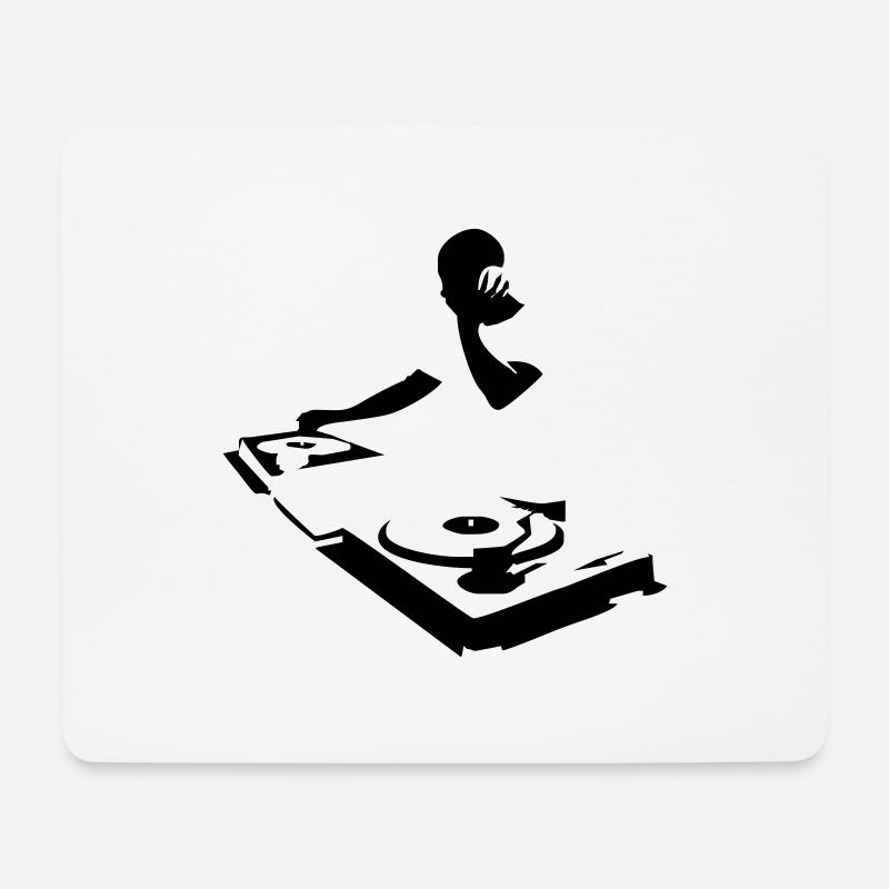 DJ - Mousepad (Querformat) - Weiß