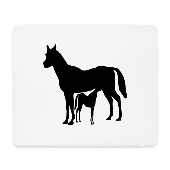 pferd - Mousepad (Querformat) - Weiß - Vorne