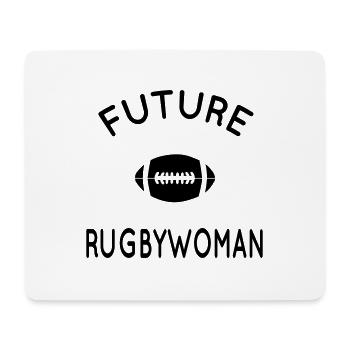 Future rugbywoman - Idée cadeau - Rugby - Tapis de souris (format paysage) - blanc - Devant