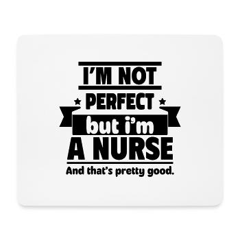 Ich bin nicht perfekt, aber ich bin Krankenpfleger - Mousepad (Querformat) - Weiß - Vorne