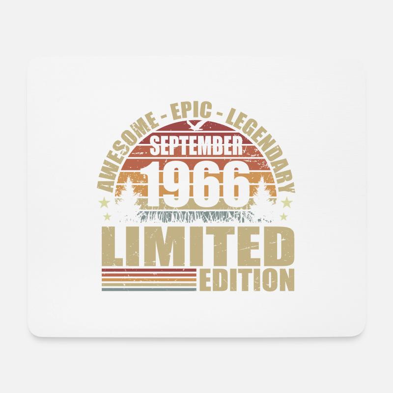 1966 September 1966 Jubiläum September 1966 - Mousepad (Querformat) - Weiß
