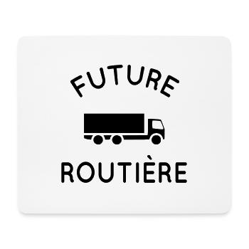 Future routière - Idée cadeau - Camion - Tapis de souris (format paysage) - blanc - Devant