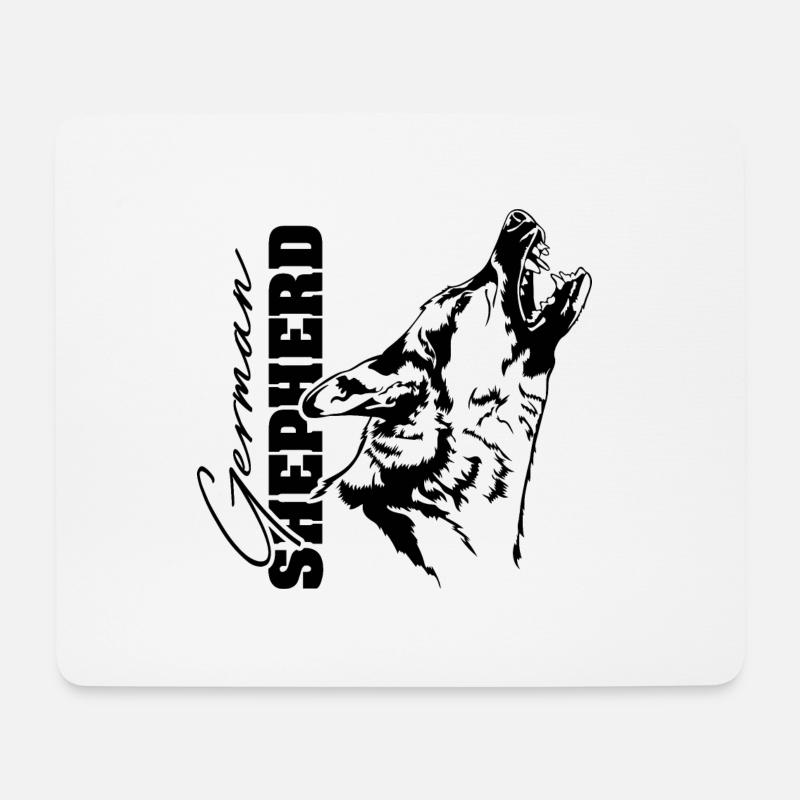 German Shepherd Hunde Portrait Hund Wilsigns - Mousepad (Querformat) - Weiß