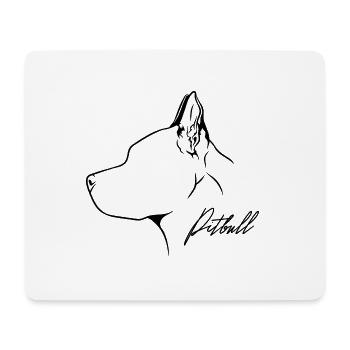 American Pitbull Profile Chiens Chien Wilsigns - Tapis de souris (format paysage) - blanc - Devant