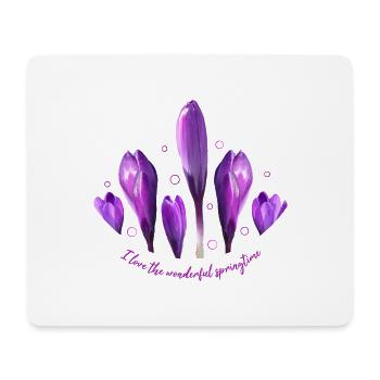 Krokusse Krokus - Mousepad (Querformat) - Weiß - Vorne