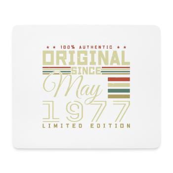 Cadeau Anniversaire Mai 1977, Gift May 1977 - Tapis de souris (format paysage) - blanc - Devant