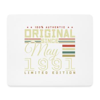 Cadeau Anniversaire Mai 1991, Gift May 1991 - Tapis de souris (format paysage) - blanc - Devant