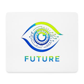 Futuristischer Kreis Technologie Design - Mousepad (Querformat) - Weiß - Vorne