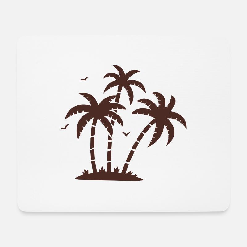 Palmen - Mousepad (Querformat) - Weiß