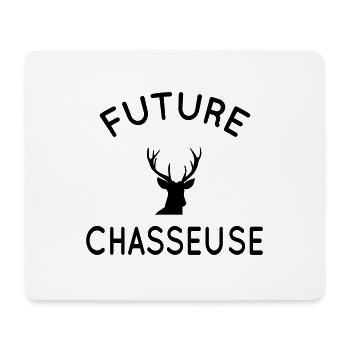 Future chasseuse - Idée cadeau - Cadeau chasse - Tapis de souris (format paysage) - blanc - Devant