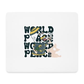 420 Weltfriedens-Rollpolizei - Mousepad (Querformat) - Weiß - Vorne