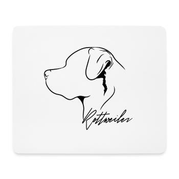 Rottweiler Profil Chiens Chien Wilsigns - Tapis de souris (format paysage) - blanc - Devant