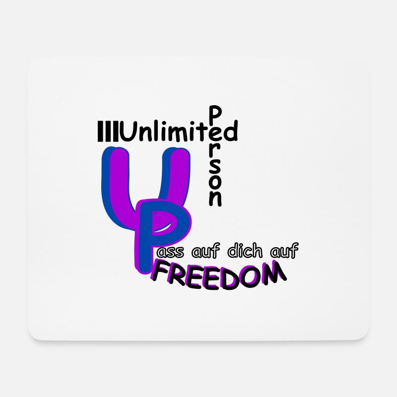 Pass auf dich auf Freedom - Mousepad (Querformat) - Weiß