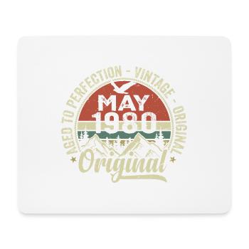 May 1980 Birthday May 1980 May 1980 - Mouse Pad (horizontal) - white - Front