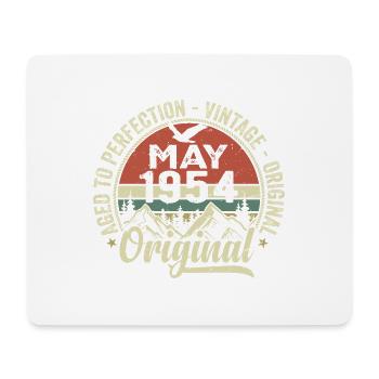 May 1954 Birthday May 1954 May 1954 - Mouse Pad (horizontal) - white - Front