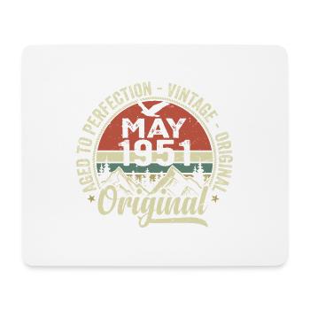 May 1951 Birthday May 1951 May 1951 - Mouse Pad (horizontal) - white - Front