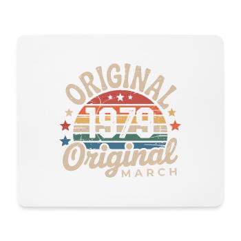 Geburtstags-März 1979 Limitierte Ausgabe Retro-März - Mousepad (Querformat) - Weiß - Vorne