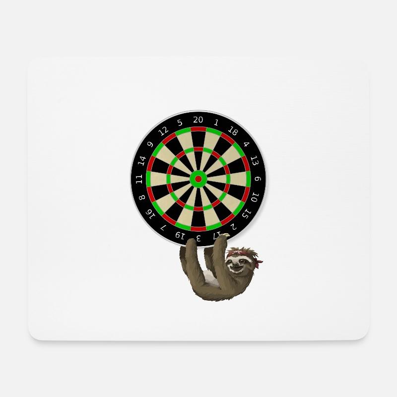 Dartboard Darts Dartspieler - Mousepad (Querformat) - Weiß
