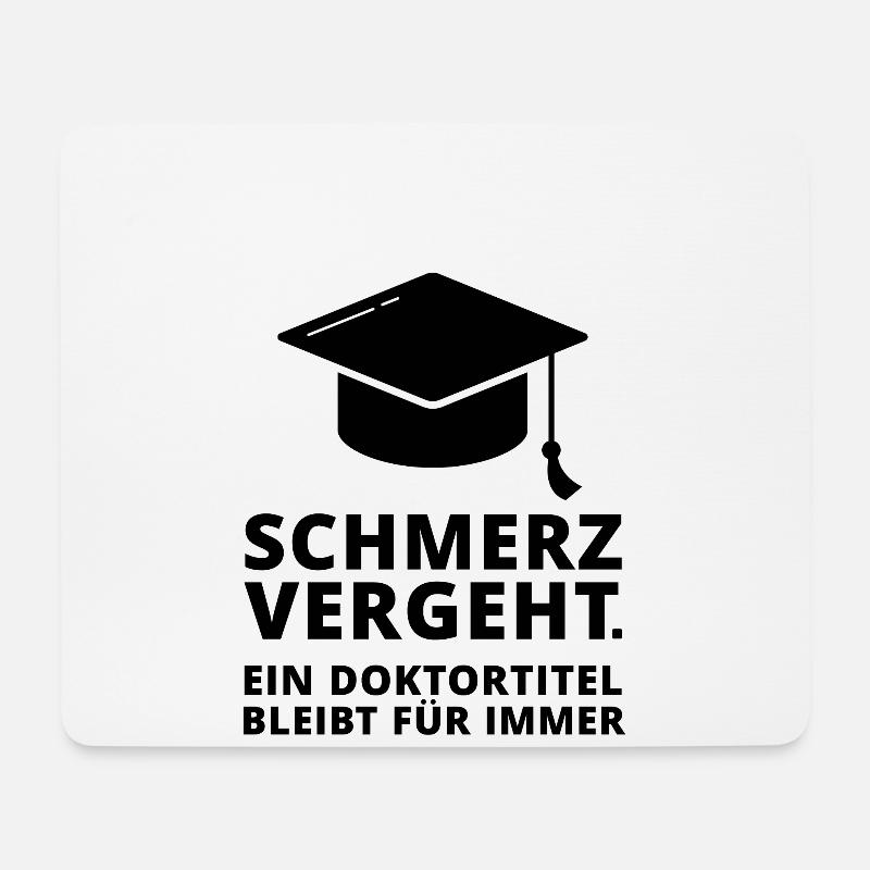 Doktortitel Promotion Doktor Promovieren Geschenk - Mousepad (Querformat) - Weiß