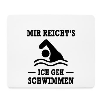 Schwimmen Schwimmer Witziger Spruch Geschenk Idee - Mousepad (Querformat) - Weiß - Vorne