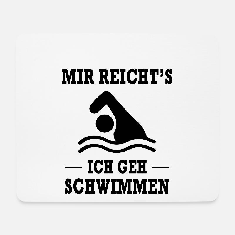 Schwimmen Schwimmer Witziger Spruch Geschenk Idee - Mousepad (Querformat) - Weiß