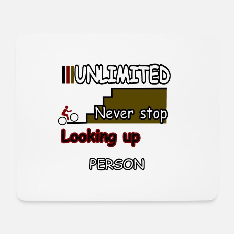 Never stop Looking up - Mousepad (Querformat) - Weiß