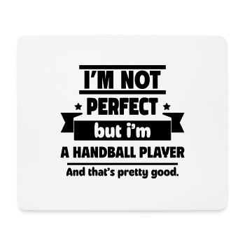 Nicht perfekt, aber ein Handballer,handball - Mousepad (Querformat) - Weiß - Vorne