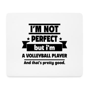 Nicht perfekt, aber ein Volleyballer - Mousepad (Querformat) - Weiß - Vorne