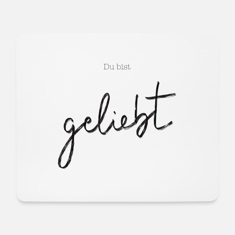 du bist geliebt - Mousepad (Querformat) - Weiß