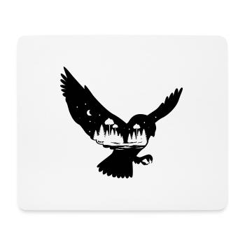 EAGLE BIRD OF PREY BIRDS NATURE FOREST FORESTS ANIMAL MOTIF - Mouse Pad (horizontal) - white - Front