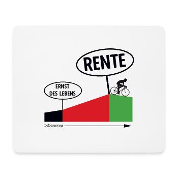 Rente Fahrrad originelles Rentner Shirt Radfahrer - Mousepad (Querformat) - Weiß - Vorne