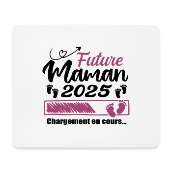 Future Maman 2025 Chargement En Cours - Cadeau - Tapis de souris (format paysage) - blanc - Devant