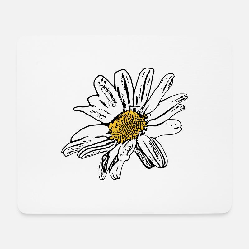 Blume weiß weiße Blumen Geschenk - Mousepad (Querformat) - Weiß