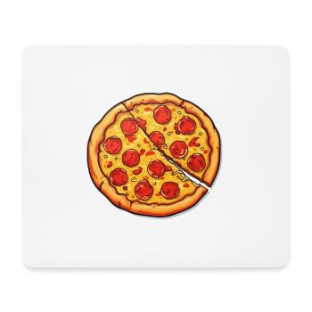 Pizza Salami - Tapis de souris (format paysage) - blanc - Devant
