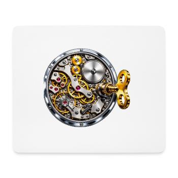 Gold Movement Mechanical - Mousepad (Querformat) - Weiß - Vorne